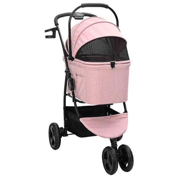 Faltbarer Haustierwagen Rosa 78 x 54 x 101 cm Oxford Stoff