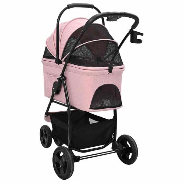 Faltbarer Haustierwagen Rosa 78 x 54 x 101 cm Oxford Stoff