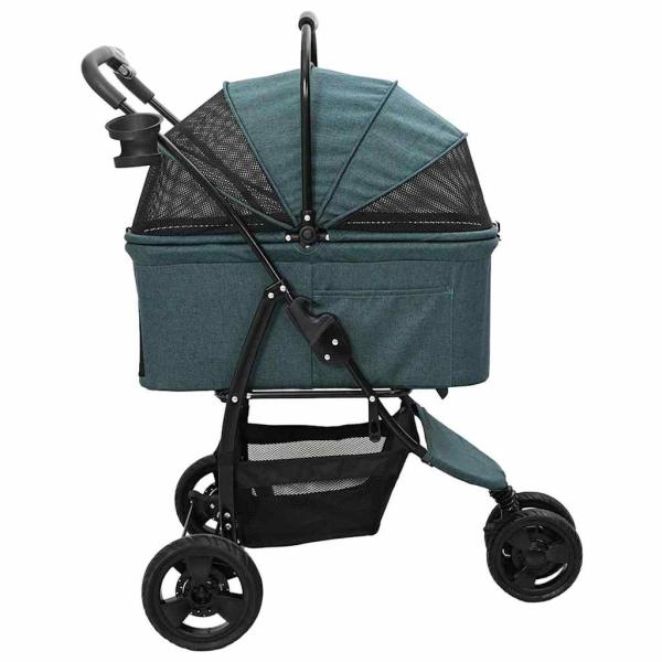 Faltbarer Haustierwagen Grün 78 x 54 x 101 cm Oxford Stoff