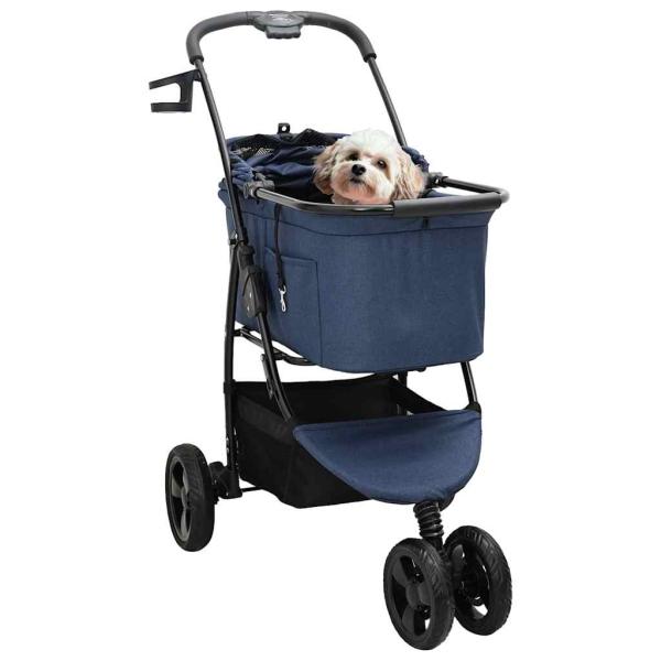 Faltbarer Haustierwagen Blau 78 x 54 x 101 cm Oxford Stoff