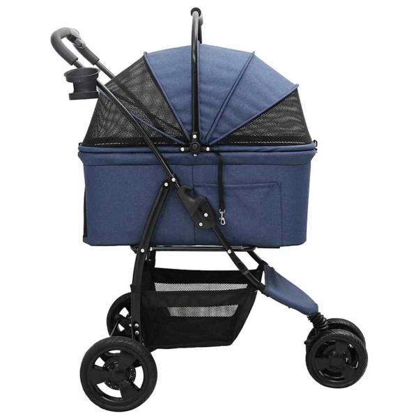 Faltbarer Haustierwagen Blau 78 x 54 x 101 cm Oxford Stoff