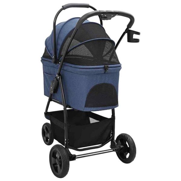 Faltbarer Haustierwagen Blau 78 x 54 x 101 cm Oxford Stoff