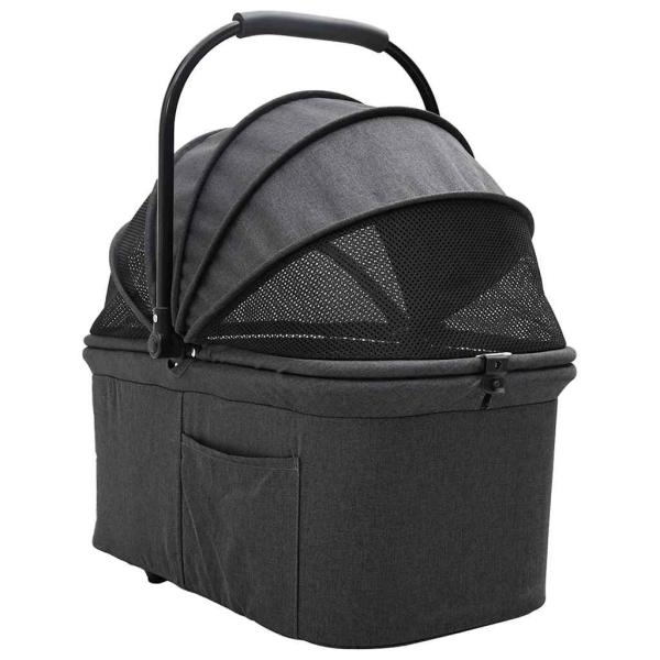 Faltbarer Haustierwagen Schwarz 78 x 54 x 101 cm Oxford Stoff