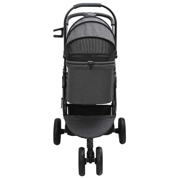 Faltbarer Haustierwagen Schwarz 78 x 54 x 101 cm Oxford Stoff