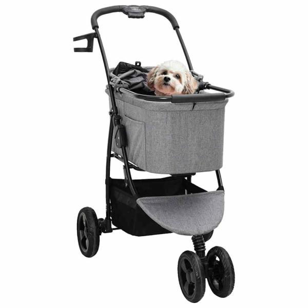 Faltbarer Haustierwagen Grau 78 x 54 x 101 cm Oxford Stoff