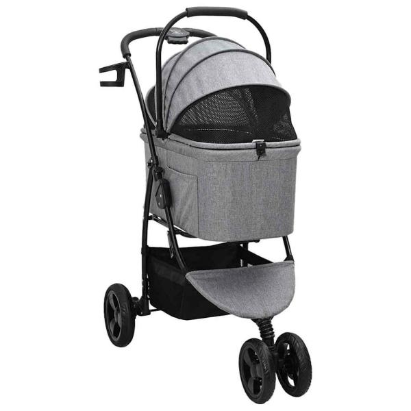 Faltbarer Haustierwagen Grau 78 x 54 x 101 cm Oxford Stoff