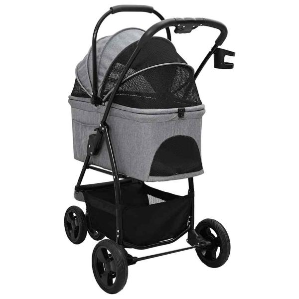 Faltbarer Haustierwagen Grau 78 x 54 x 101 cm Oxford Stoff