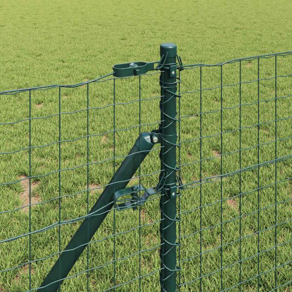Zaunpfosten 12 pcs Grün 70 cm Pulverbeschichteter Stahl