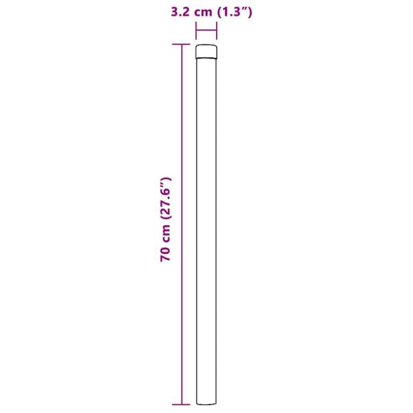 Zaunpfosten 12 pcs Grün 70 cm Pulverbeschichteter Stahl