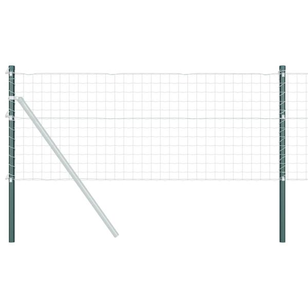 Zaunpfosten 12 pcs Grün 80 cm Pulverbeschichteter Stahl
