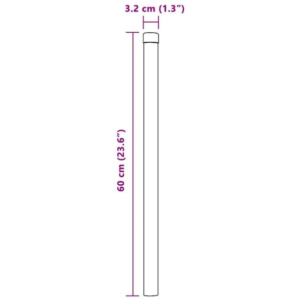 Zaunpfosten 12 pcs Silber 60 cm Galvanisierter Stahl