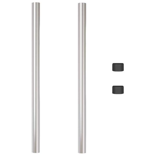 Zaunpfosten 2 pcs Silber 80 cm Galvanisierter Stahl