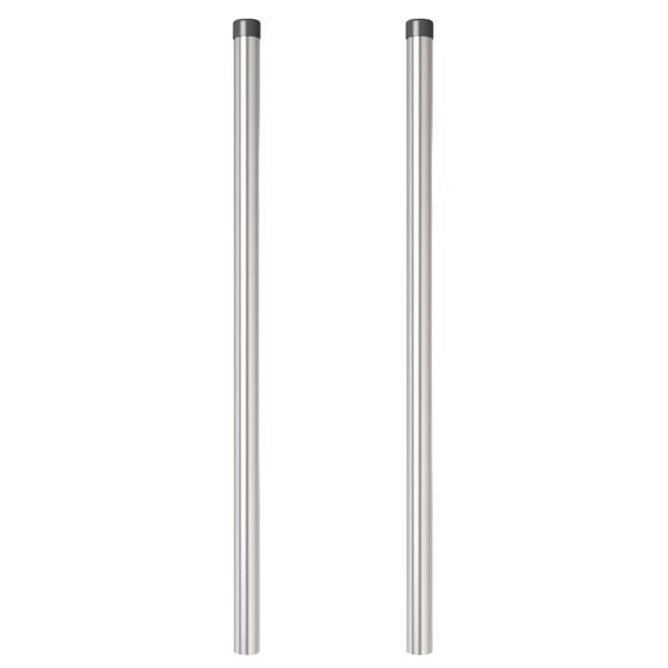 Zaunpfosten 2 pcs Silber 100 cm Galvanisierter Stahl
