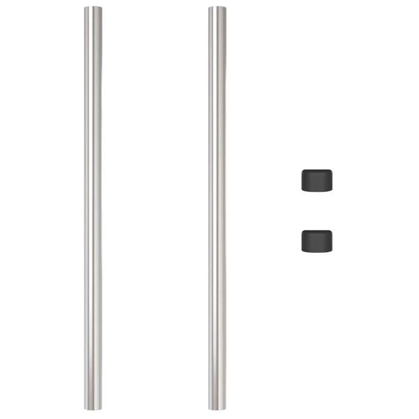 Zaunpfosten 2 pcs Silber 100 cm Galvanisierter Stahl