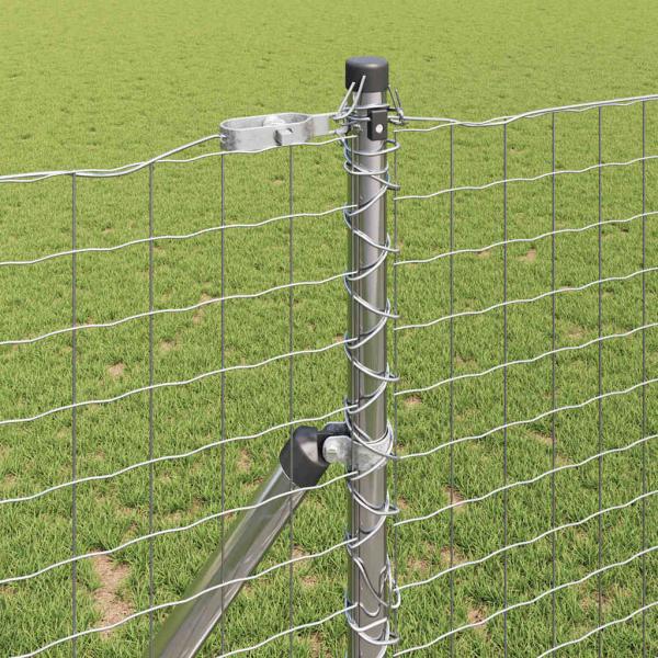 Zaunpfosten 12 pcs Silber 130 cm Galvanisierter Stahl