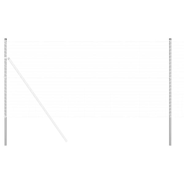 ARDEBO.de - Zaunpfosten 12 pcs Silber 180 cm Galvanisierter Stahl