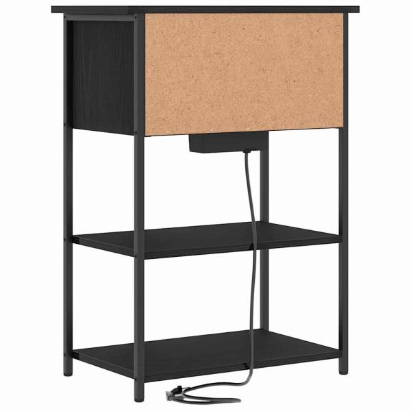 Nachttisch Schwarze Eiche 55 x 31 x 76 cm Holzwerkstoff