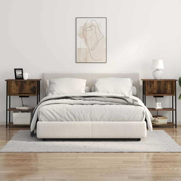 Nachttisch Räuchereiche 55 x 31 x 76 cm Holzwerkstoff