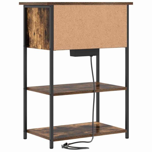 Nachttisch Räuchereiche 55 x 31 x 76 cm Holzwerkstoff