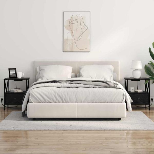 Nachttisch Schwarze Eiche 41,5 x 40,5 x 55 cm Holzwerkstoff