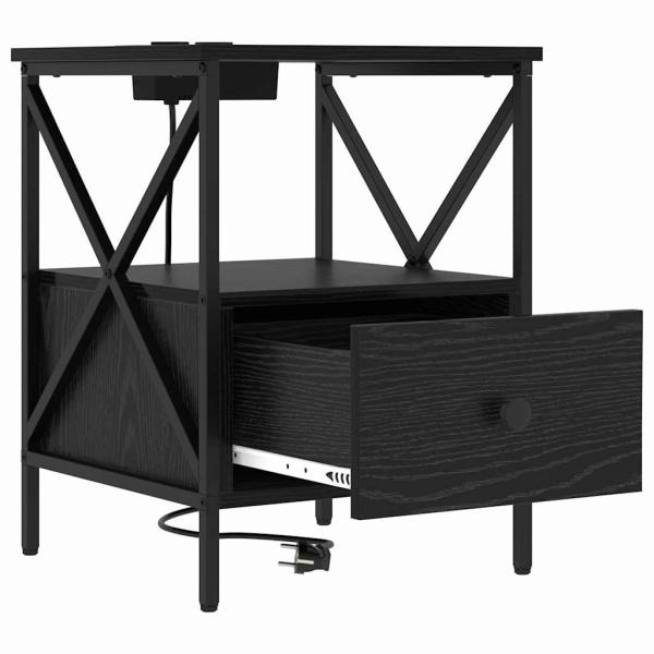 Nachttisch Schwarze Eiche 41,5 x 40,5 x 55 cm Holzwerkstoff