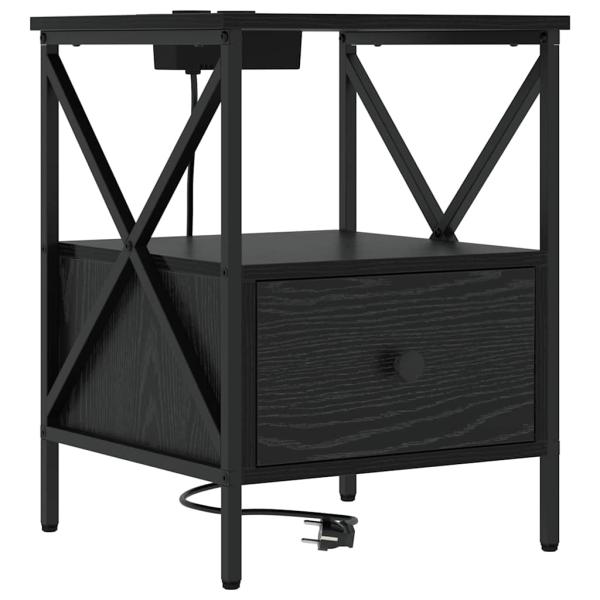 Nachttisch 2 pcs Schwarze Eiche 41,5 x 40,5 x 55 cm