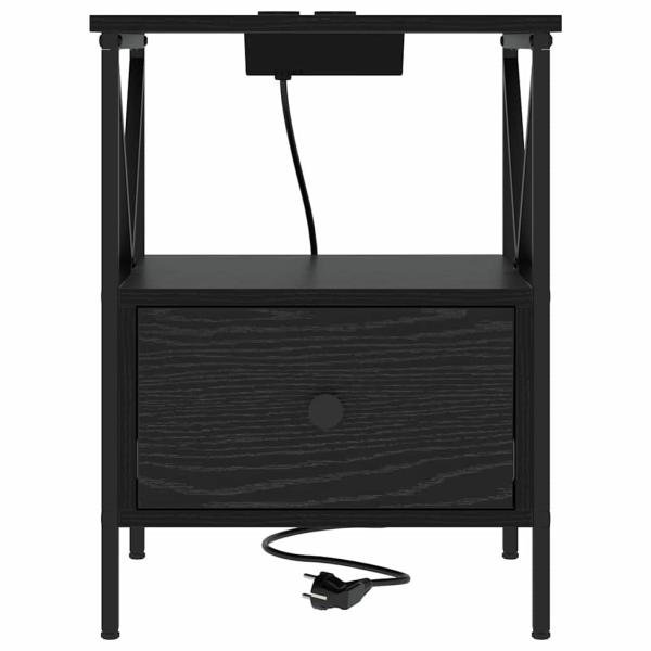 Nachttisch 2 pcs Schwarze Eiche 41,5 x 40,5 x 55 cm