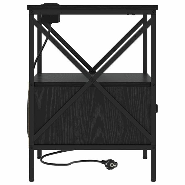 Nachttisch 2 pcs Schwarze Eiche 41,5 x 40,5 x 55 cm