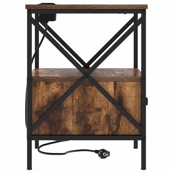 Nachttisch 2 pcs Räuchereiche 41,5 x 40,5 x 55 cm Holzwerkstoff