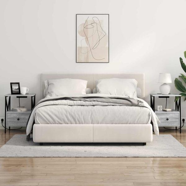 Nachttisch Grau Sonoma 41,5 x 40,5 x 55 cm Holzwerkstoff