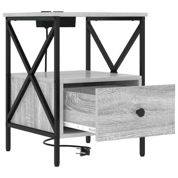 Nachttisch Grau Sonoma 41,5 x 40,5 x 55 cm Holzwerkstoff