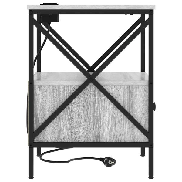 Nachttisch 2 pcs Grau Sonoma 41,5 x 40,5 x 55 cm Holzwerkstoff