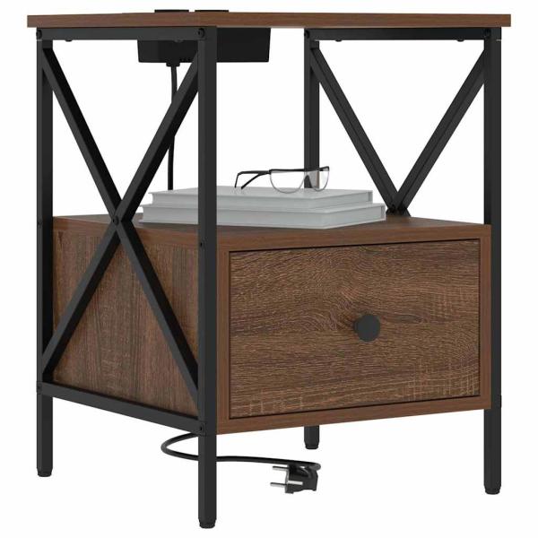 Nachttisch Braune Eiche 41,5 x 40,5 x 55 cm Holzwerkstoff