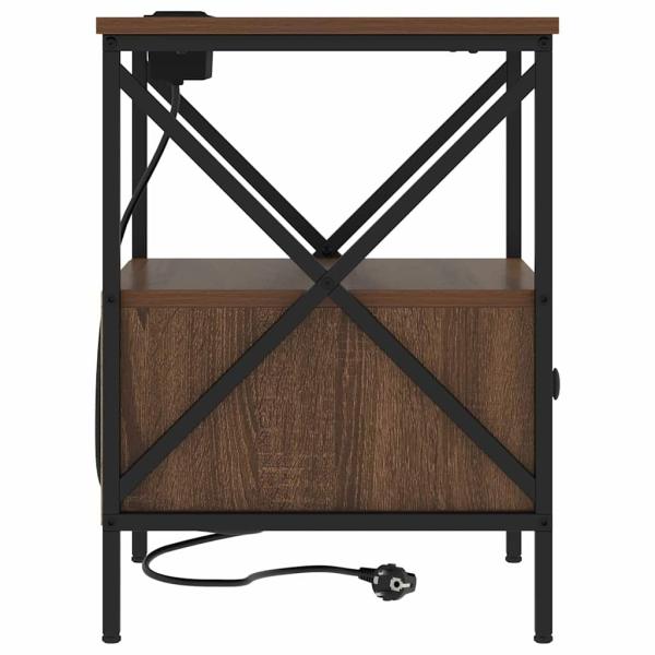 Nachttisch 2 stk. Braun Eichen-Optik 41,5 x 40,5 x 55 cm