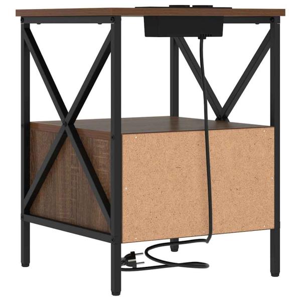 Nachttisch 2 stk. Braun Eichen-Optik 41,5 x 40,5 x 55 cm