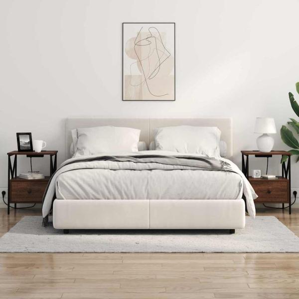 Nachttisch 2 pcs Braune Eiche 41,5 x 40,5 x 55 cm Holzwerkstoff