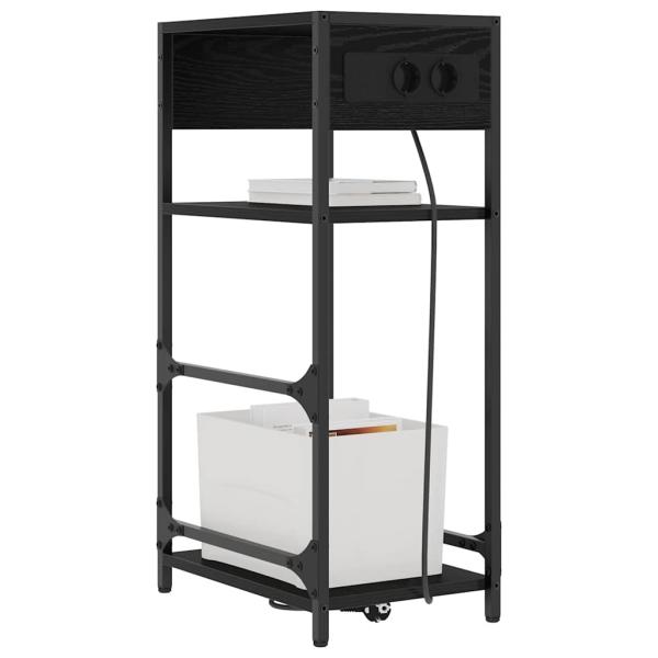 Nachttisch Schwarze Eiche 40 x 27 x 76 cm Holzwerkstoff