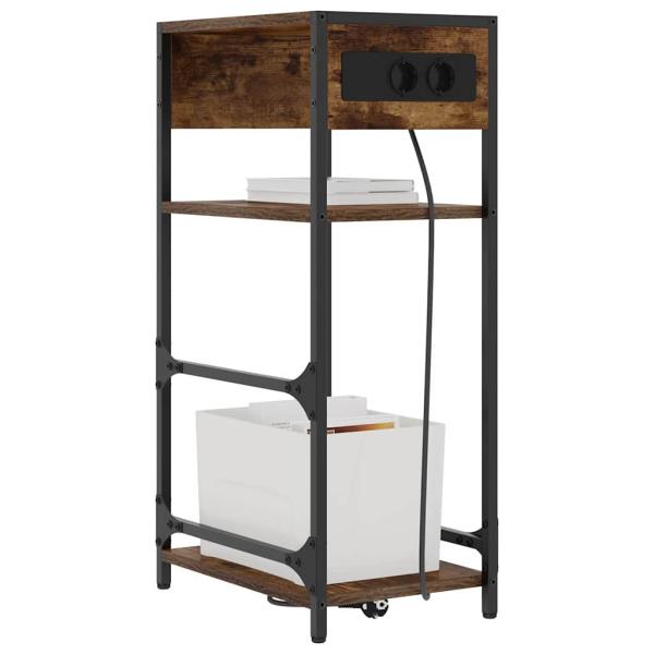 Nachttisch Räuchereiche 40 x 27 x 76 cm Holzwerkstoff