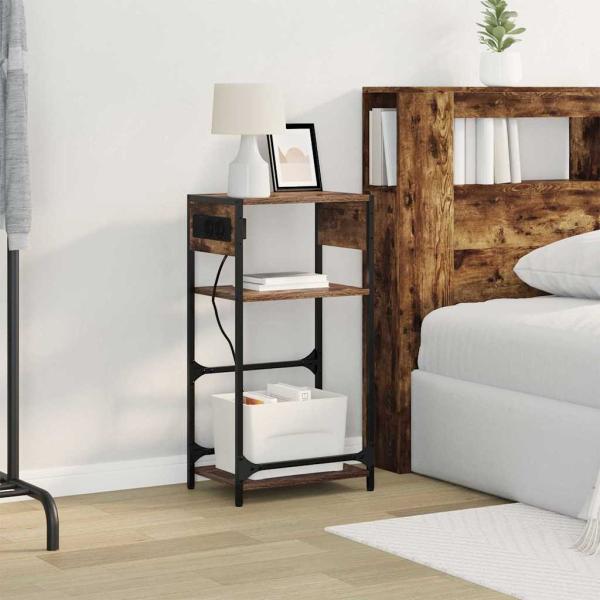 Nachttisch Räuchereiche 40 x 27 x 76 cm Holzwerkstoff