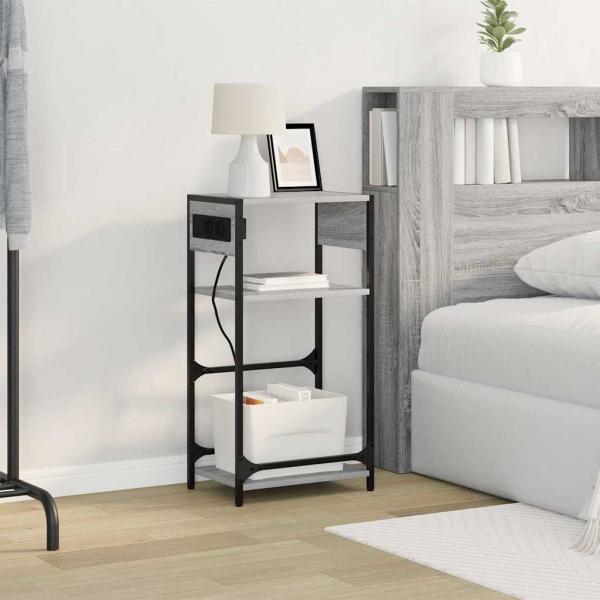 Nachttisch Grau Sonoma 40 x 27 x 76 cm Holzwerkstoff