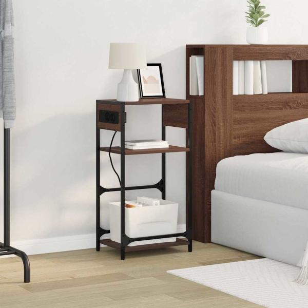 Nachttisch Braune Eiche 40 x 27 x 76 cm Holzwerkstoff