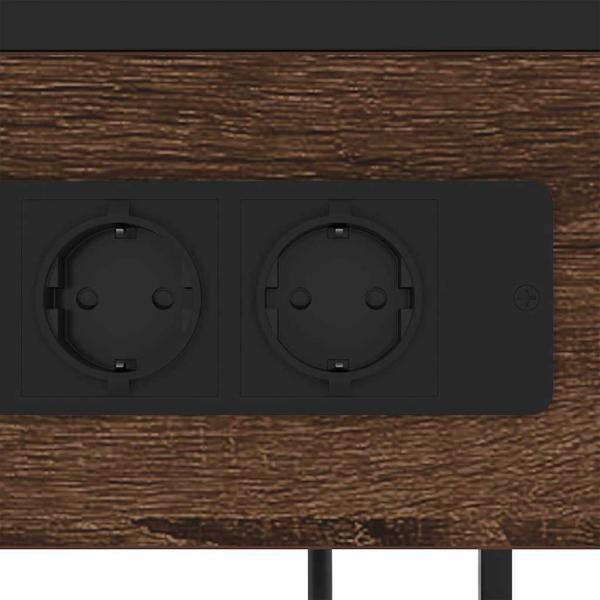 Nachttisch Braune Eiche 40 x 27 x 76 cm Holzwerkstoff