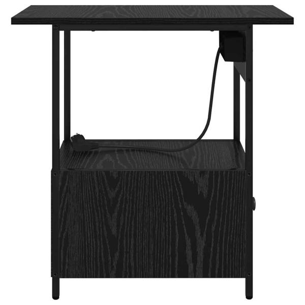 Nachttisch Schwarze Eiche 60 x 30 x 61 cm Holzwerkstoff