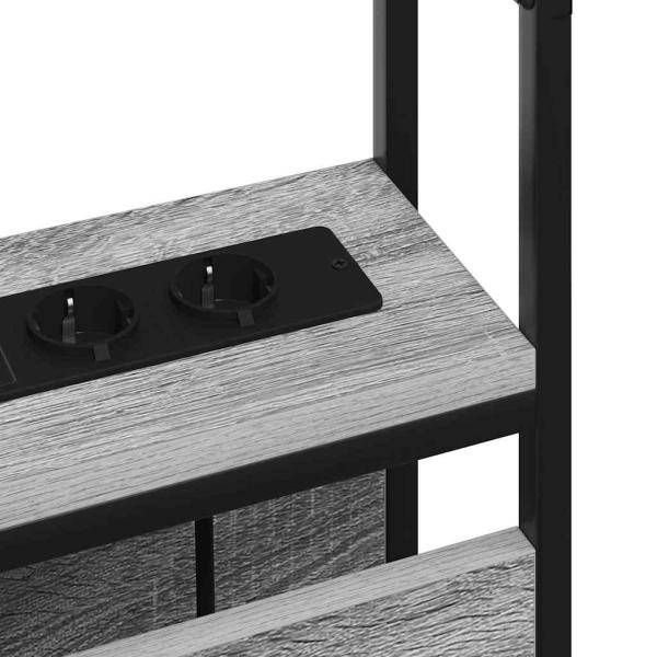 Stauraum-Kopfteil mit Kopfteil mit Speicher Grau Sonoma 80 cm Holzwerkstoff
