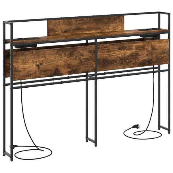 Stauraum-Kopfteil Räuchereiche 120 cm Holzwerkstoff