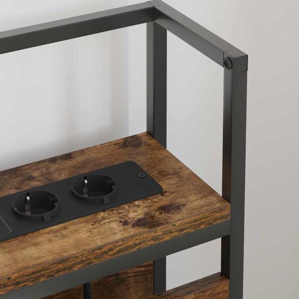 Stauraum-Kopfteil Räuchereiche 120 cm Holzwerkstoff