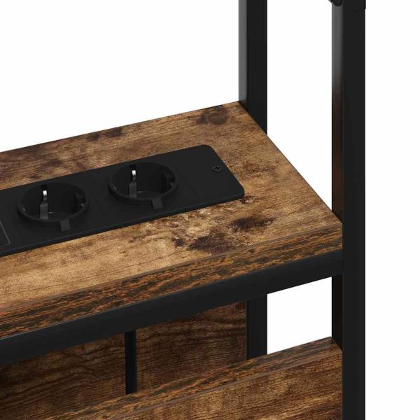 Stauraum-Kopfteil Räuchereiche 120 cm Holzwerkstoff