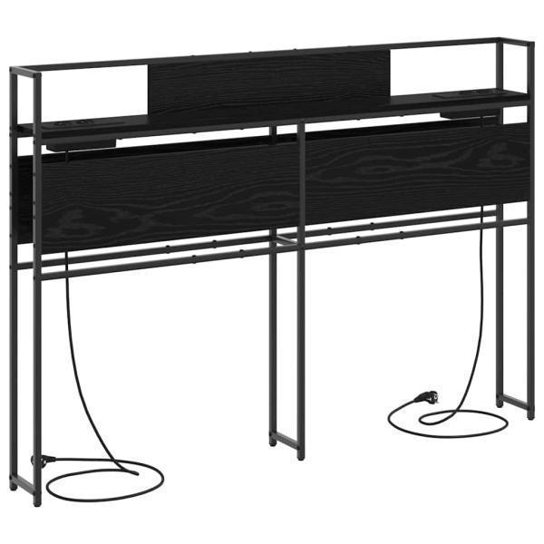 Stauraum-Kopfteil Schwarze Eiche 135 cm Holzwerkstoff