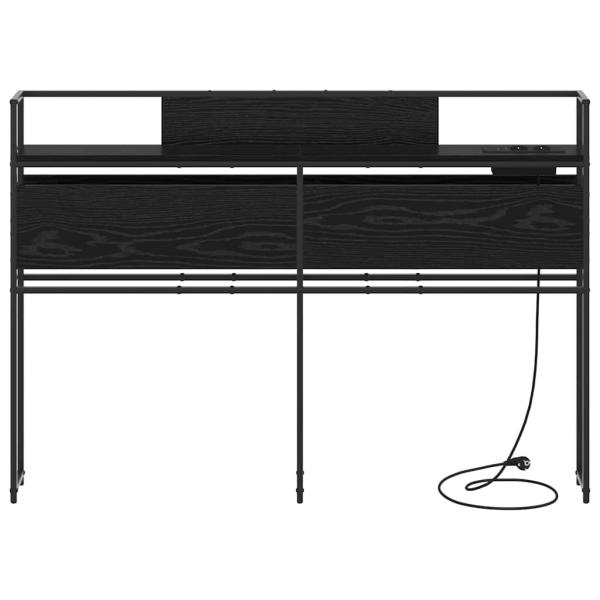 Stauraum-Kopfteil Schwarze Eiche 135 cm Holzwerkstoff