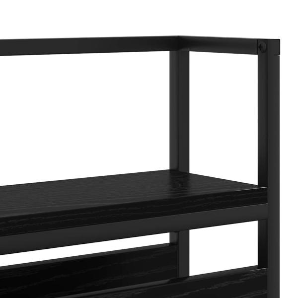 Stauraum-Kopfteil Schwarze Eiche 135 cm Holzwerkstoff